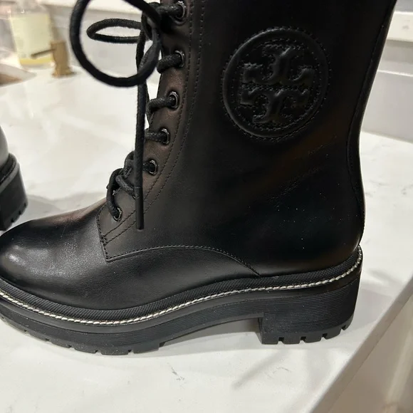 Tory Burch Black Leather Women's Boots - Picture 1 of 6